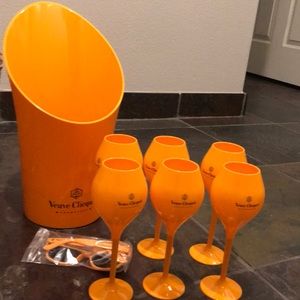 Acrylic champagne set 6 glasses